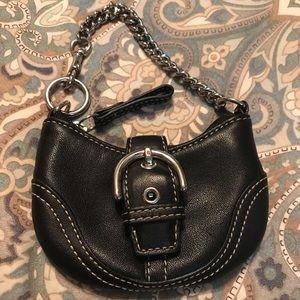 Very Rare, Coach black leather mini purse!